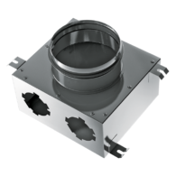 Flexivent õhujaotuskast DN75x2 / Ø 124mm, 400x200x100mm